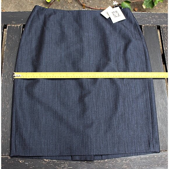 New w/Tags - sz 12 - Anne Klein Tailored Skirt w/Kick Pleat, Indigo, Nordstrom - Picture 10 of 11